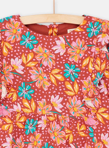 Παιδικό Μακρυμάνικο Φόρεμα για Κορίτσια Multicolour Floral