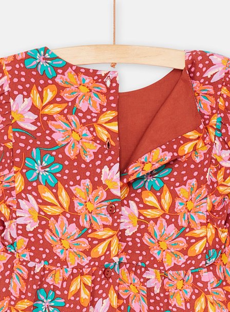 Παιδικό Μακρυμάνικο Φόρεμα για Κορίτσια Multicolour Floral