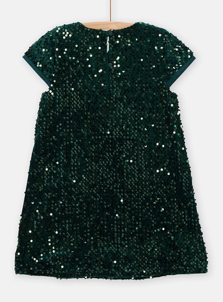 Παιδικό Φόρεμα για Κορίτσια Green Sequins
