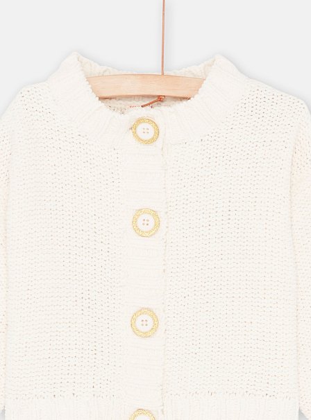 Παιδική Πλεκτή Ζακέτα για Κορίτσια Λευκή