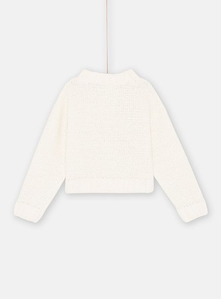 Παιδική Πλεκτή Ζακέτα για Κορίτσια Λευκή