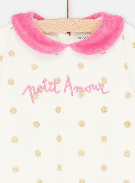 Βρεφικό Ολόσωμο Φορμάκι για Κορίτσια White Petit Amour