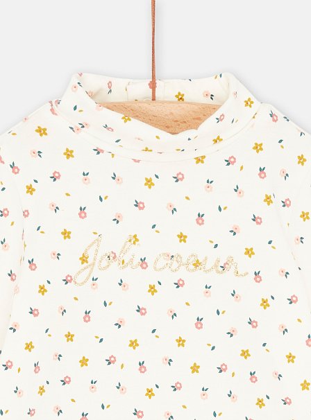 Παιδική Μακρυμάνικη Μπλούζα για Κορίτσια White Floral