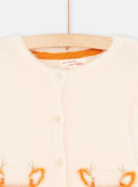 Βρεφική Μακρυμάνικη Ζακέτα για Κορίτσια Light Pink Foxy