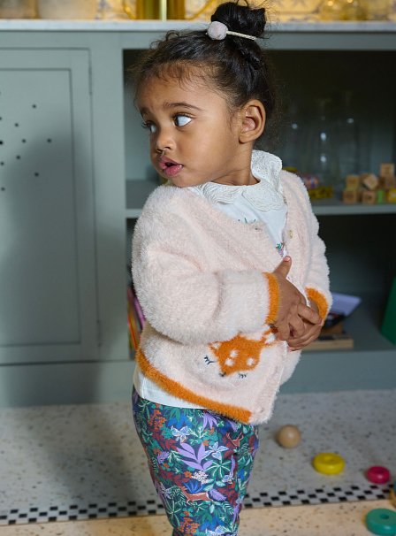 Βρεφική Μακρυμάνικη Ζακέτα για Κορίτσια Light Pink Foxy