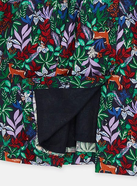 Βρεφικό Μακρυμάνικο Φόρεμα για Κορίτσια Blue Floral