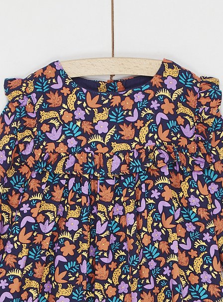 Παιδικό Φόρεμα για Κορίτσια Blue Leaves