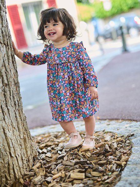 Παιδικό Φόρεμα για Κορίτσια Blue Leaves