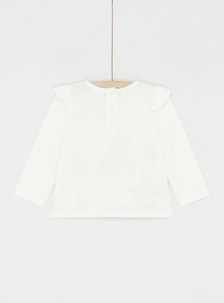 Βρεφική Μακρυμάνικη Μπλούζα για Κορίτσια White Zoo