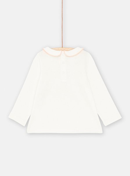 Βρεφική Μακρυμάνικη Μπλούζα για Κορίτσια Λευκή Turtle