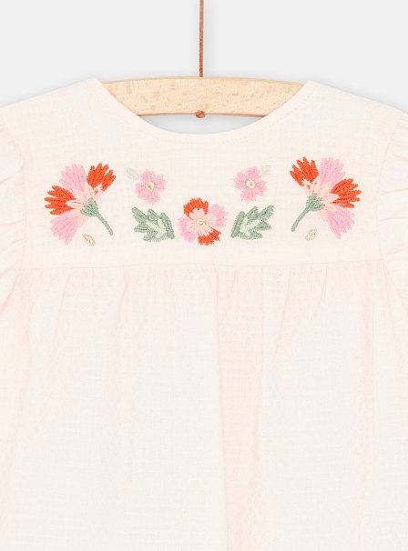 Βρεφική Μακρυμάνικη Μπλούζα για Κορίτσια Light Pink Flowers