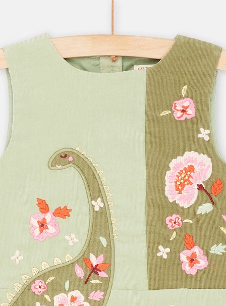 Βρεφικό Αμάνικο Φόρεμα για Κορίτσια Λαδί Turtle