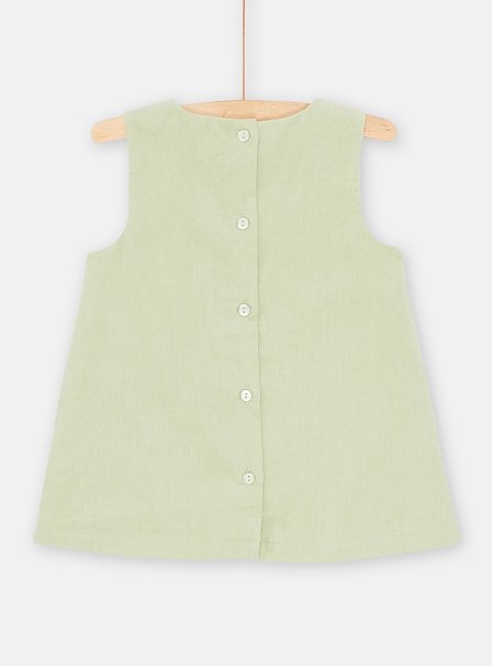 Βρεφικό Αμάνικο Φόρεμα για Κορίτσια Λαδί Turtle