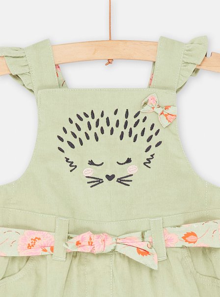 Βρεφική Αμάνικη Σαλοπέτα για Κορίτσια Λαδί Hedgehog