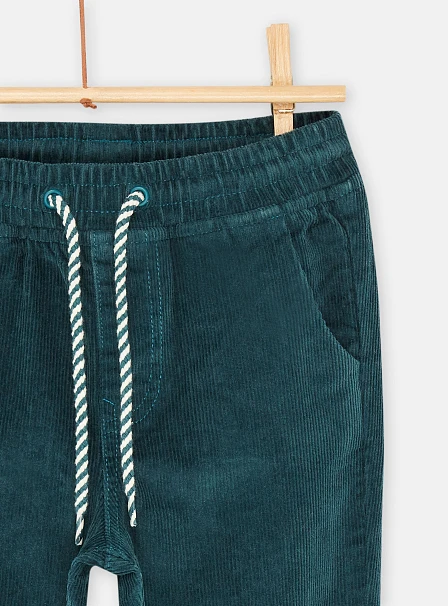 Παιδικό Παντελόνι για Αγόρια Πετρόλ Κοτλέ