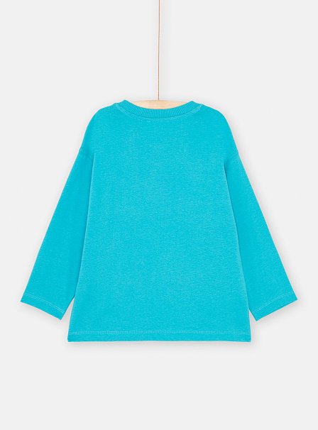 Παιδική Μακρυμάνικη Μπλούζα για Αγόρια Ανοιχτό Μπλε Dinosaurs