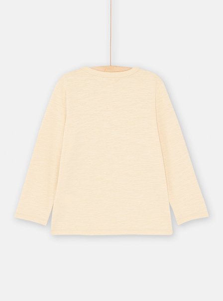 Παιδική Μακρυμάνικη Μπλούζα για Αγόρια Beige Neon Dino