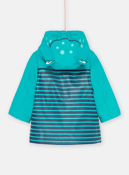 Βρεφικό Μπουφάν για Αγόρια Γαλάζιο Stripes