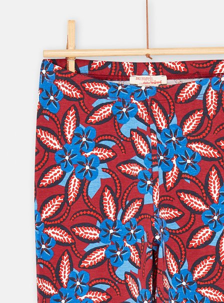 Παιδικό Κολάν για Κορίτσια Red Flowers