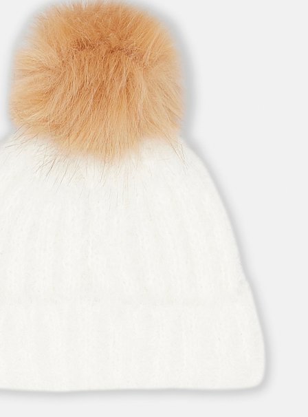 Παιδικό Σκουφάκι για Κορίτσια White Fur