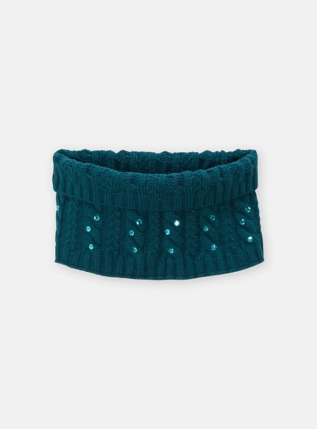 Παιδικό Περιλαίμιο Κασκόλ για Κορίτσια Πετρόλ Sequin