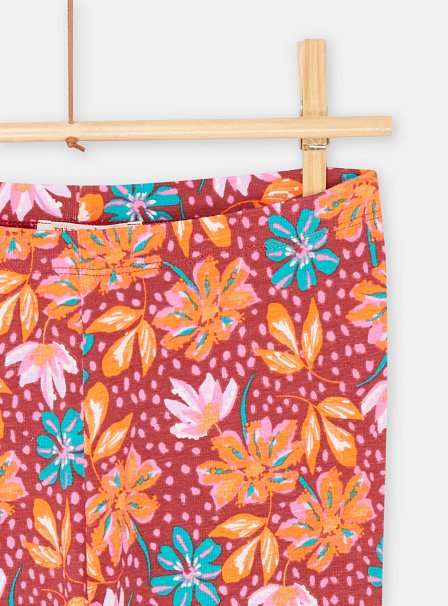 Παιδικό Κολάν για Κορίτσια Πορτοκαλί Floral