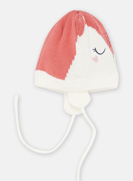 Βρεφικό Σκουφάκι για Κορίτσια Λευκό Kitty