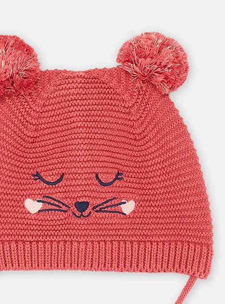 Βρεφικός Σκούφος για Κορίτσια Coral Kitten