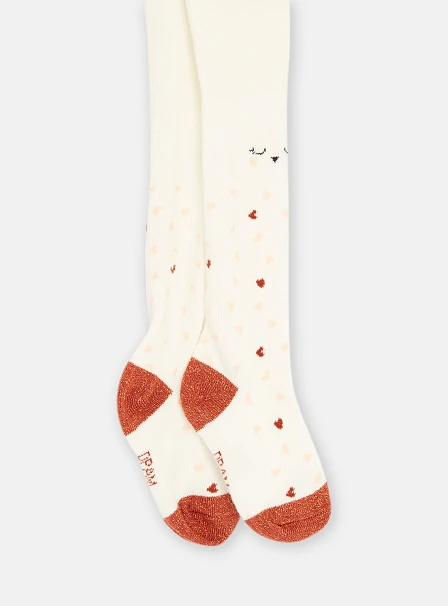 Βρεφικό Καλσόν για Κορίτσια Λευκό/Καφέ