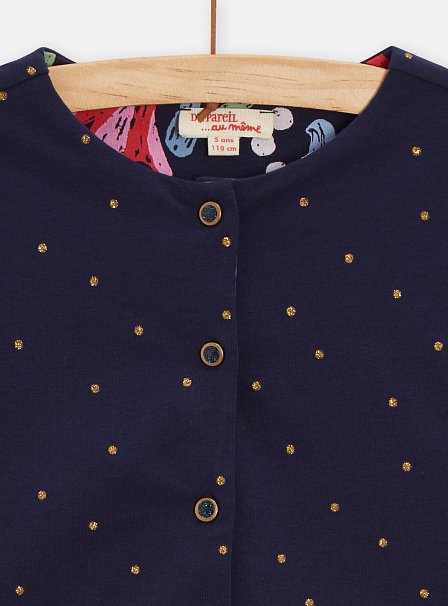 Παιδική Ζακέτα για Κορίτσια Black Leaves