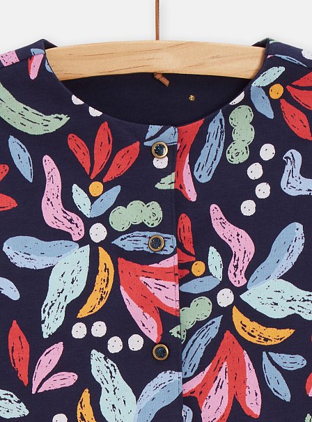 Παιδική Ζακέτα για Κορίτσια Black Leaves