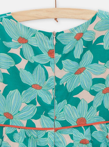 Παιδικό Φόρεμα για Κορίτσια Blue Green Flowers