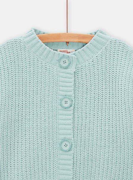Παιδική Μακρυμάνικη Πλεκτή Ζακέτα για Κορίτσια Baby Blue