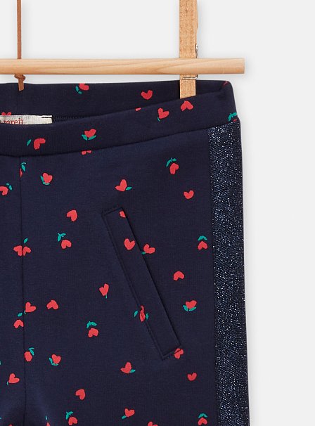 Παιδικό Κολάν για Κορίτσια Black Flowers