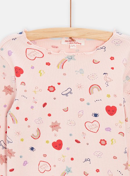 Παιδική Μπλούζα για Κορίτσια Pink Heart