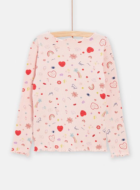 Παιδική Μπλούζα για Κορίτσια Pink Heart