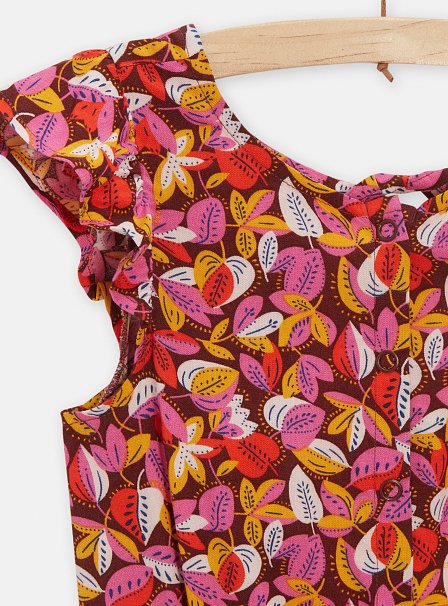 Παιδική Ολόσωμη Φόρμα για Κορίτσια Multicolor Leaves