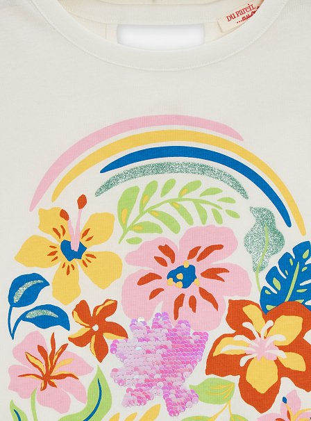 Παιδική Μπλούζα Κοντομάνικη για Κορίτσια Extra Flowers