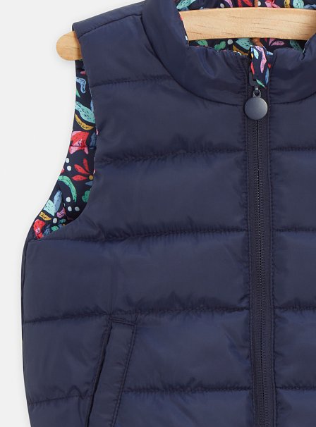 Βρεφικό Αμάνικο Μπουφάν για Κορίτσια Black Leaves - 2 σε 1