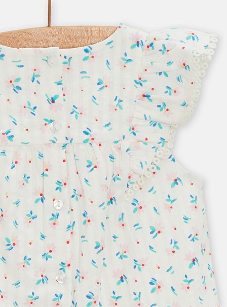 Βρεφικό Φόρεμα για Κορίτσια White Baby Flowers