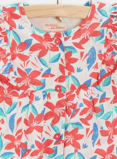 Βρεφικό Φορμάκι για Κορίτσι Red Floral