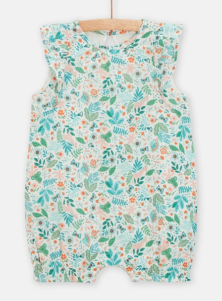 Βρεφικό Ολόσωμο Φορμάκι για Κορίτσια Green Patern