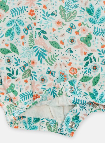 Βρεφικό Ολόσωμο Φορμάκι για Κορίτσια Green Patern