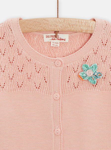 Βρεφική Ζακέτα για Κορίτσια Pink Flower