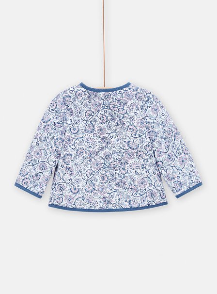 Βρεφική Ζακέτα για Κορίτσια διπλής όψης Blue Pattern