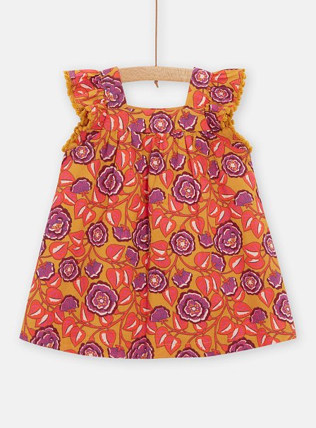 Βρεφικό Φόρεμα για Κορίτσια Orangle Flowers