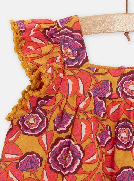 Βρεφικό Φόρεμα για Κορίτσια Orangle Flowers