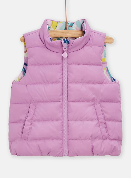 Βρεφικό Αμάνικο Μπουφάν για Κορίτσια Lilac Leaves