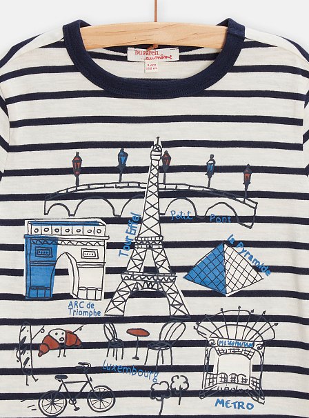 Παιδική Μπλούζα για Αγόρια Stripped Paris