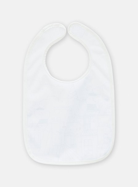 Βρεφική Σαλιάρα Unisex Λευκή/Μπλε